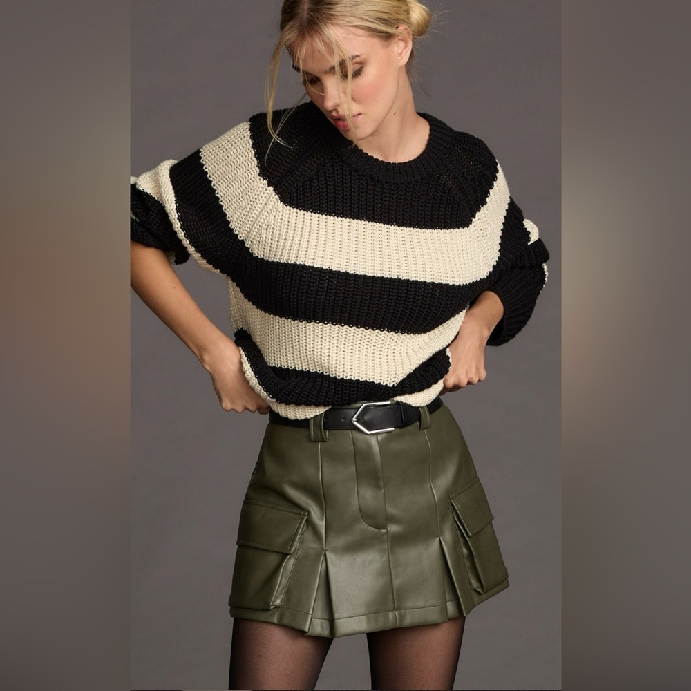 COPY - Avec Les Filles- Vegan Leather Pleated Skort, like new!